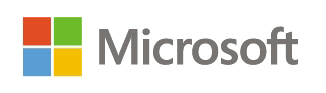 A gray microsoft logo is shown.